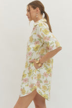 Load image into Gallery viewer, NEWEST ARRIVAL Pink/Yellow Floral Denim Dress

