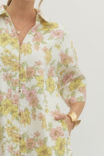 Load image into Gallery viewer, NEWEST ARRIVAL Pink/Yellow Floral Denim Dress
