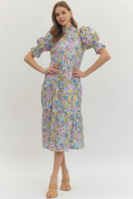 Load image into Gallery viewer, LAST ONE Lavender Floral Smocked Midi Dress
