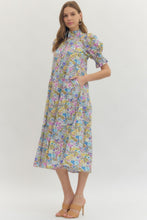 Load image into Gallery viewer, LAST ONE Lavender Floral Smocked Midi Dress
