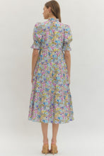 Load image into Gallery viewer, LAST ONE Lavender Floral Smocked Midi Dress
