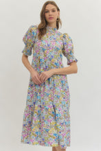 Load image into Gallery viewer, LAST ONE Lavender Floral Smocked Midi Dress
