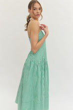 Load image into Gallery viewer, LAST ONE Green Striped Midi Dress
