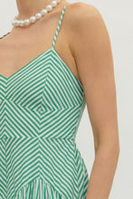 Load image into Gallery viewer, LAST ONE Green Striped Midi Dress
