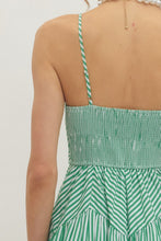 Load image into Gallery viewer, LAST ONE Green Striped Midi Dress
