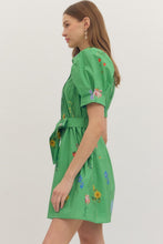 Load image into Gallery viewer, LAST ONE Green Floral Button Down Dress
