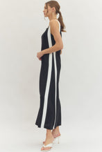 Load image into Gallery viewer, NEWEST ARRIVAL Black/White Trim Jersey Knit Midi Dress
