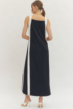 Load image into Gallery viewer, NEWEST ARRIVAL Black/White Trim Jersey Knit Midi Dress
