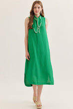 Load image into Gallery viewer, NEWEST ARRIVAL Green Neck Tie Sleeveless Midi Dress
