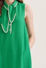 Load image into Gallery viewer, NEWEST ARRIVAL Green Neck Tie Sleeveless Midi Dress
