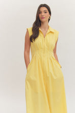 Load image into Gallery viewer, NEWEST ARRIVAL Butter Yellow or Red Zipper Front Midi Dress

