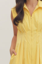 Load image into Gallery viewer, NEWEST ARRIVAL Butter Yellow or Red Zipper Front Midi Dress

