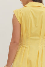 Load image into Gallery viewer, NEWEST ARRIVAL Butter Yellow or Red Zipper Front Midi Dress
