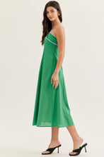 Load image into Gallery viewer, NEWEST ARRIVAL Green/Blue Contrast Trim Midi Dress
