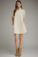 Load image into Gallery viewer, NEWEST ARRIVAL Cream/Brown Polka Dot Ruffle Collar Comfy Dress
