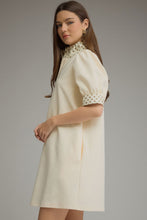 Load image into Gallery viewer, NEWEST ARRIVAL Cream/Brown Polka Dot Ruffle Collar Comfy Dress
