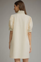 Load image into Gallery viewer, NEWEST ARRIVAL Cream/Brown Polka Dot Ruffle Collar Comfy Dress

