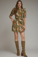 Load image into Gallery viewer, NEWEST ARRIVAL Animal Print Floral Puff Sleeve Dress
