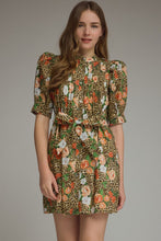 Load image into Gallery viewer, NEWEST ARRIVAL Animal Print Floral Puff Sleeve Dress
