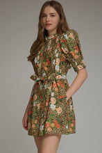 Load image into Gallery viewer, NEWEST ARRIVAL Animal Print Floral Puff Sleeve Dress
