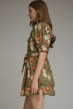 Load image into Gallery viewer, NEWEST ARRIVAL Animal Print Floral Puff Sleeve Dress
