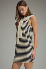 Load image into Gallery viewer, NEWEST ARRIVAL Black/Ivory Contrast Sweater Overlay Dress
