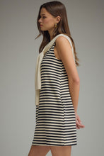 Load image into Gallery viewer, NEWEST ARRIVAL Black/Ivory Contrast Sweater Overlay Dress
