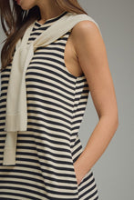 Load image into Gallery viewer, NEWEST ARRIVAL Black/Ivory Contrast Sweater Overlay Dress
