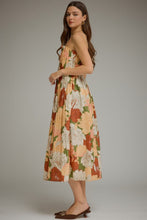 Load image into Gallery viewer, NEWEST ARRIVAL Olive Floral Pleated Midi Dress
