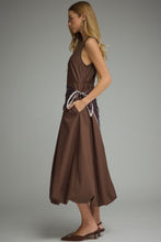 Load image into Gallery viewer, NEWEST ARRIVAL Brown Scarf Tie Midi Dress
