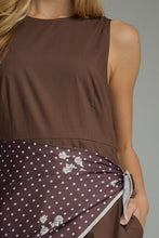 Load image into Gallery viewer, NEWEST ARRIVAL Brown Scarf Tie Midi Dress
