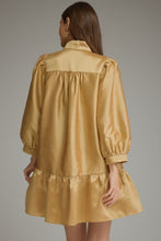 Load image into Gallery viewer, NEWEST ARRIVAL Gold Shimmer Large Front Bow Dress
