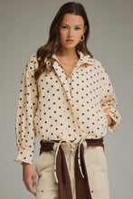 Load image into Gallery viewer, NEWEST ARRIVAL Taupe/Black Polka Dot Jacket
