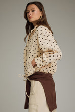Load image into Gallery viewer, NEWEST ARRIVAL Taupe/Black Polka Dot Jacket
