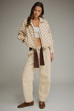 Load image into Gallery viewer, NEWEST ARRIVAL Taupe/Black Polka Dot Jacket
