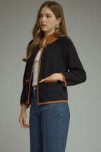 Load image into Gallery viewer, NEWEST ARRIVAL Black/Brown Front Hook Knit Sweater
