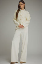 Load image into Gallery viewer, NEWEST ARRIVAL Off White Scarf Neck Suede Jacket
