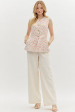 Load image into Gallery viewer, LAST ONE Pink Jacquard Long Button Down Vest
