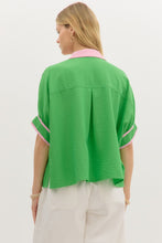 Load image into Gallery viewer, FINAL SALE Green Dolman Sleeve Blouse

