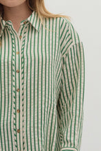 Load image into Gallery viewer, NEWEST ARRIVAL Green Striped Button Down Long Sleeve
