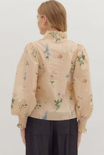 Load image into Gallery viewer, NEWEST ARRIVAL Ivory Floral Button Down Blouse
