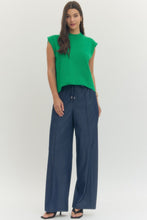 Load image into Gallery viewer, NEWEST ARRIVAL Green Mock Neck Knit Top

