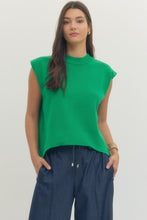 Load image into Gallery viewer, NEWEST ARRIVAL Green Mock Neck Knit Top
