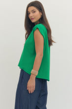 Load image into Gallery viewer, NEWEST ARRIVAL Green Mock Neck Knit Top
