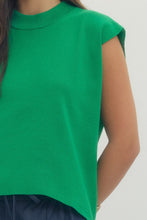 Load image into Gallery viewer, NEWEST ARRIVAL Green Mock Neck Knit Top
