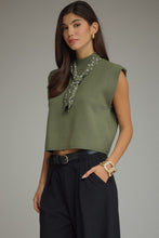 Load image into Gallery viewer, NEWEST ARRIVAL Olive Knit Polka Dot Scarf Top
