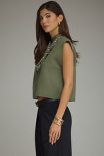 Load image into Gallery viewer, NEWEST ARRIVAL Olive Knit Polka Dot Scarf Top
