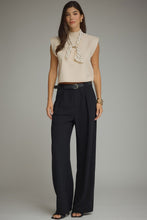 Load image into Gallery viewer, NEWEST ARRIVAL Ecru Cream/Brown Polka Dot Neck Knit Top
