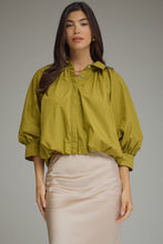 Load image into Gallery viewer, NEWEST ARRIVAL Martini Olive Button Down Voluminous Blouse
