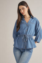 Load image into Gallery viewer, NEWEST ARRIVAL Denim Drawsting Waist Top

